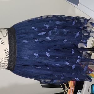 Sunshine Navy Mesh Skirt